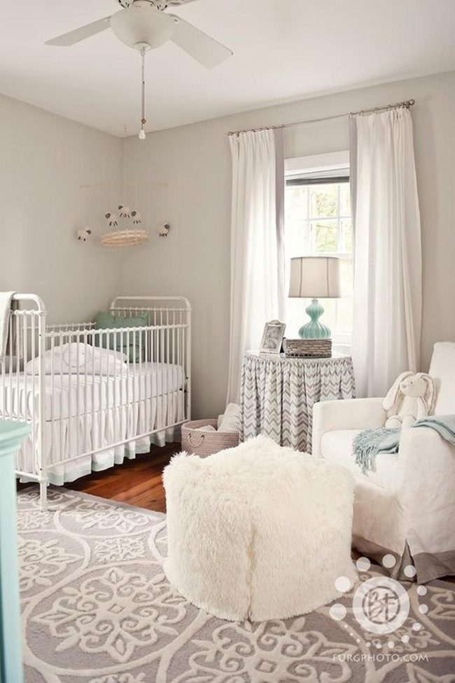 Gray And White Nursery Corner