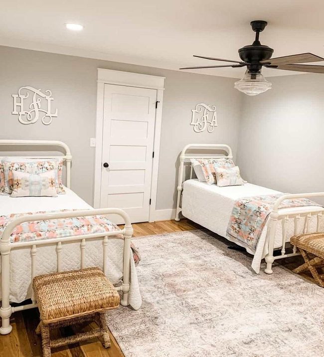 Patterned Blankets, Personalized Gray Walls