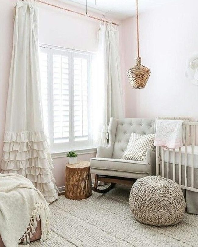 Sunlit Nursery With Wicker Warmth