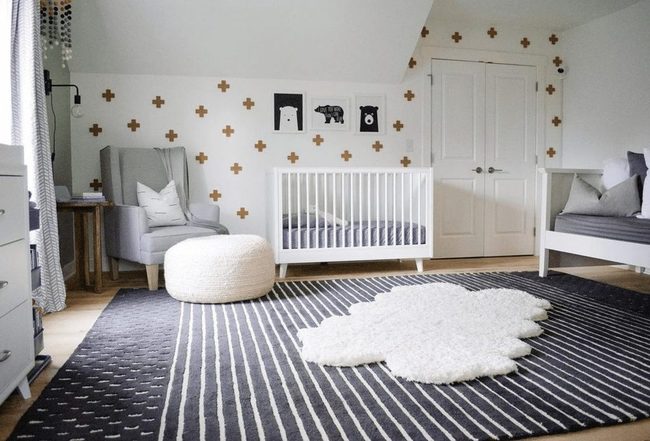 Soft Stripes Meet Gold Accents