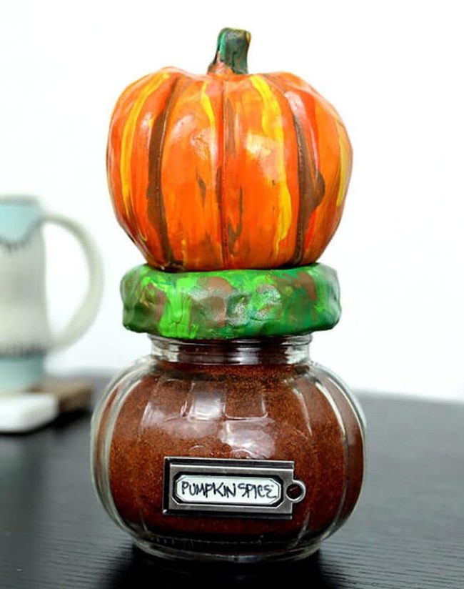 Foil Pumpkins From Clay