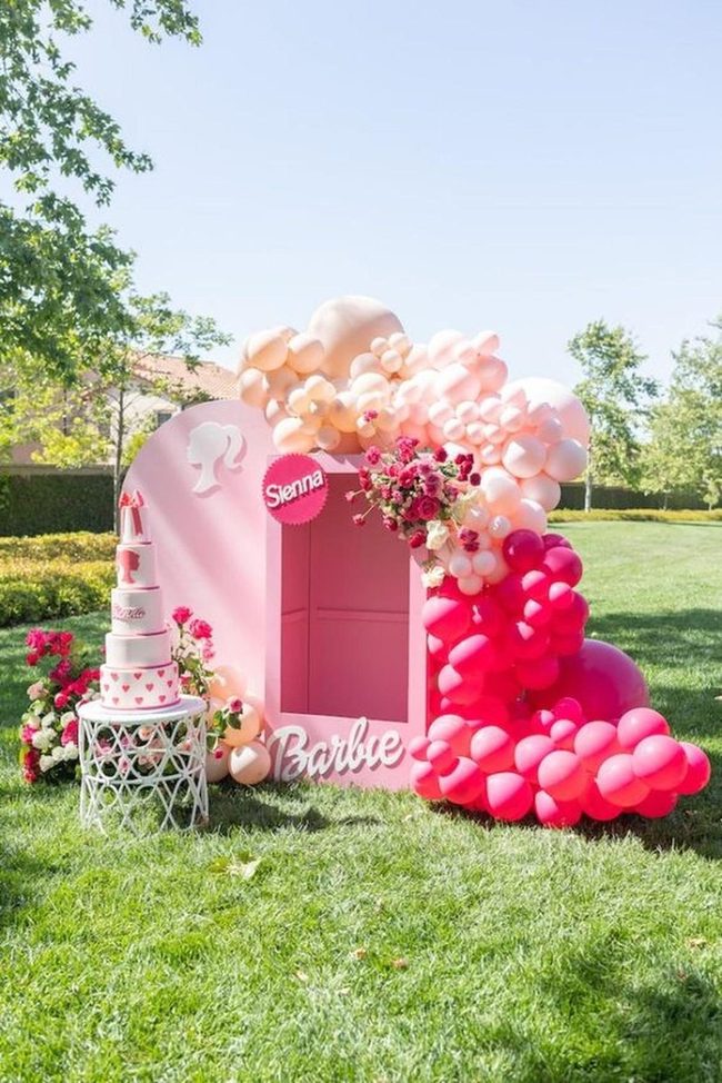 Pink Balloon Cascade Party