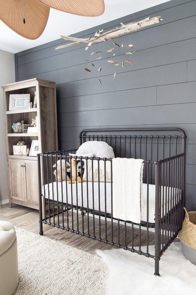 Black Metal Crib Gray Sanctuary