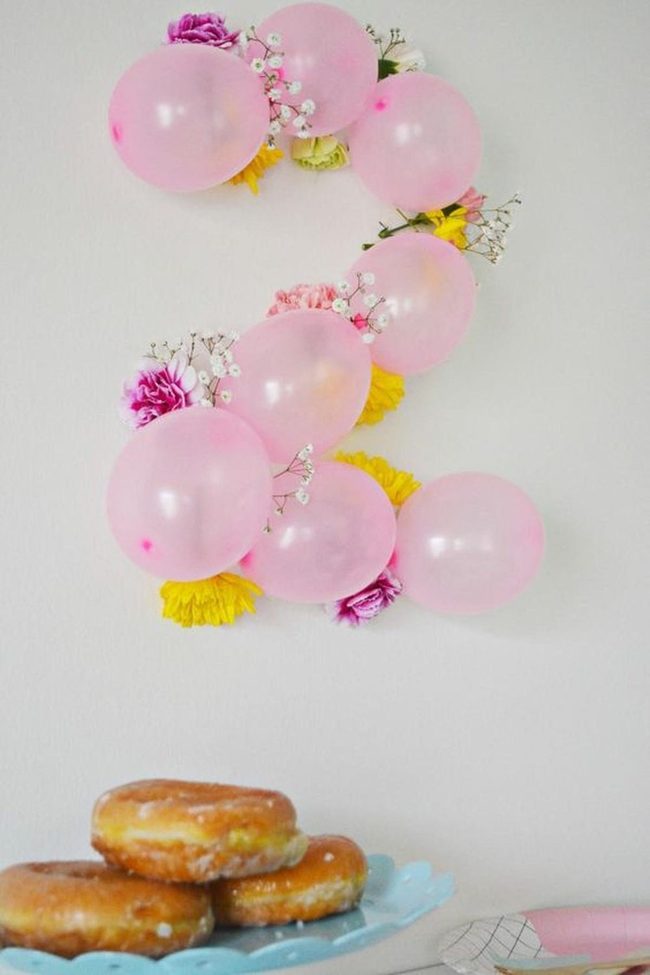 Pink Balloon Number Two Celebration