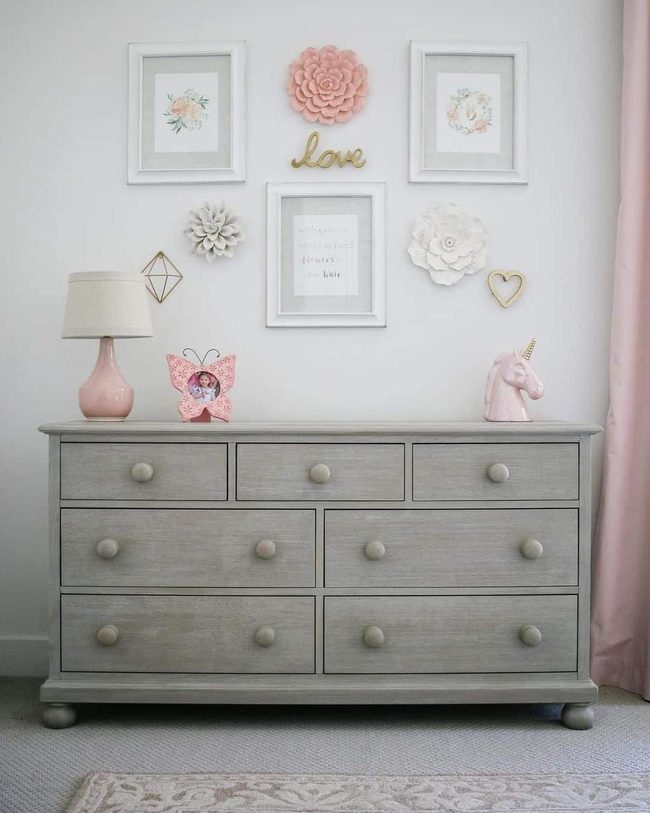 Pink Florals With Wooden Gallery Frames