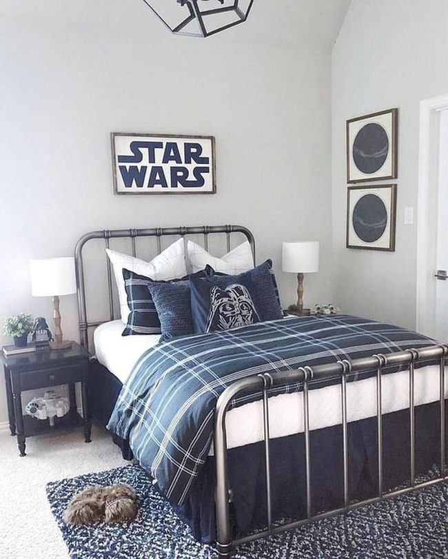 Galactic Blue Bedroom Sanctuary
