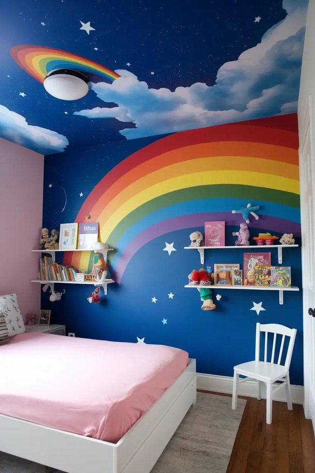 Painted Ceiling Stars Create Magic