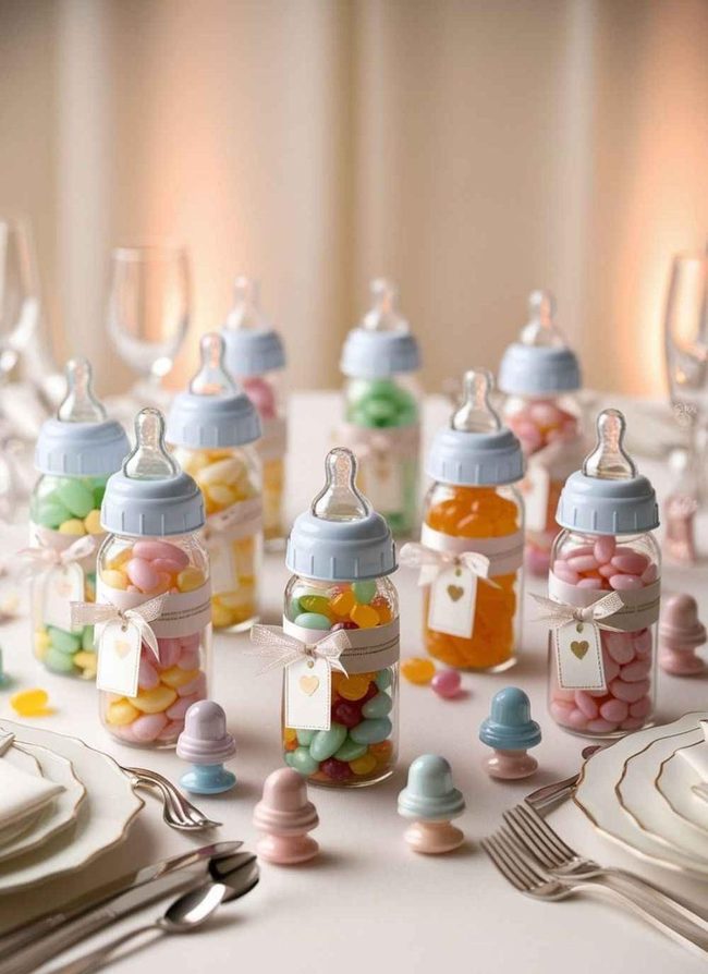 Candy-Filled Bottles Double As Favors