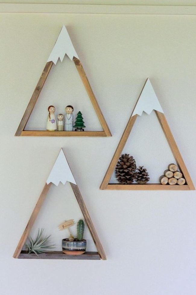 White Peak Wooden Shelves