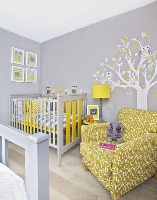 Owl Branches Yellow Nursery