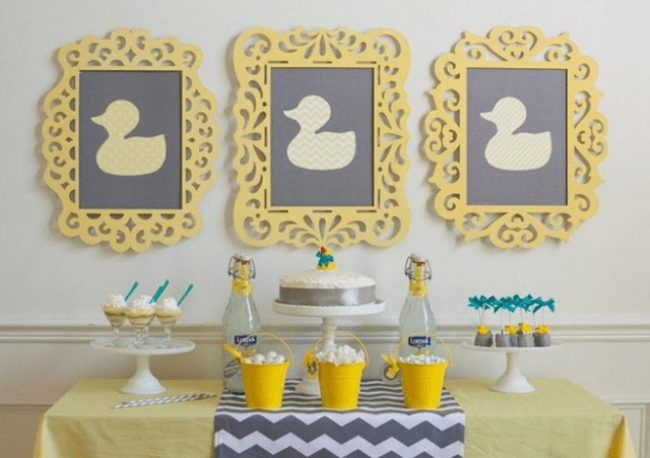 Yellow And Gray Table Statement