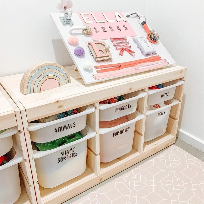 Colorful Bins, Tidy Toy Room