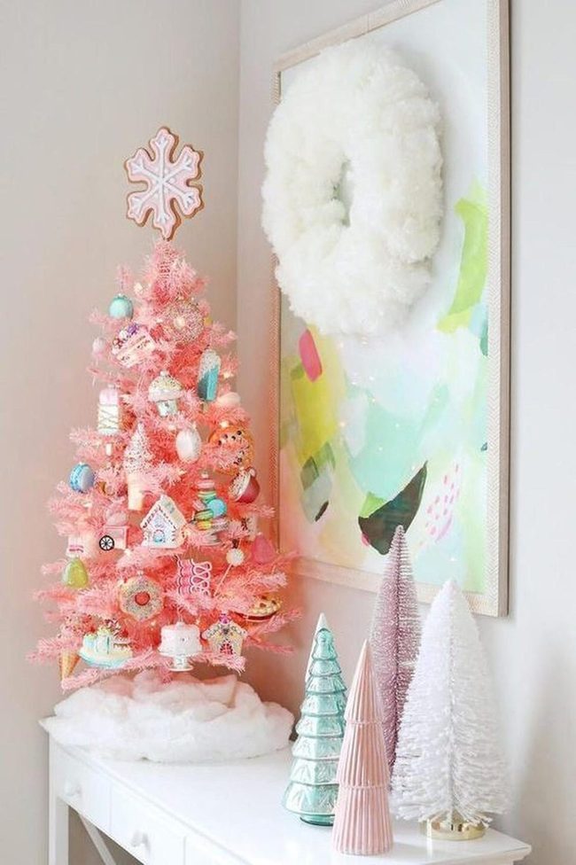 Pink Sparkle Tree With Pastel Accents