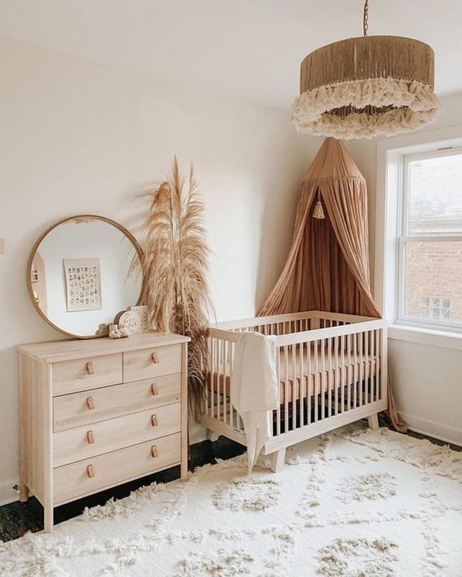 Fringed Lamp Beige Nursery