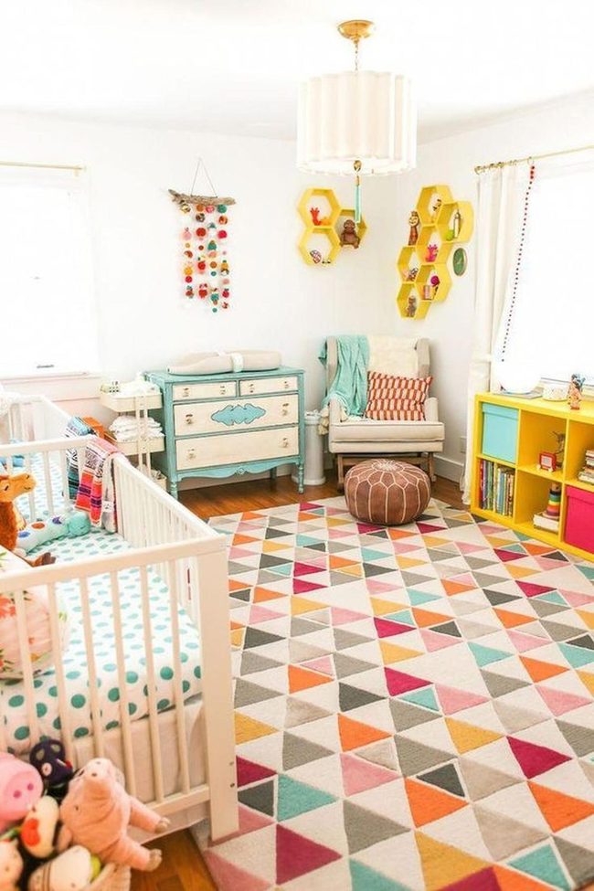 Sunny Geometric Nursery Yellow
