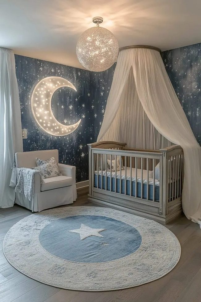 Starry Blue Nursery Dreams