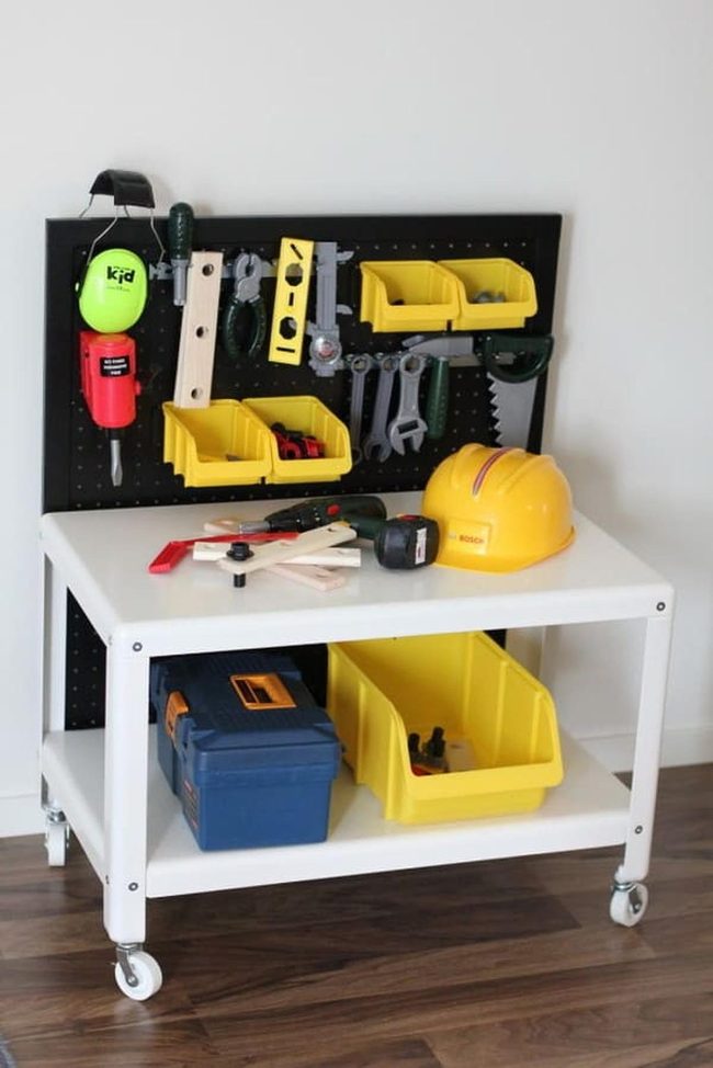 Child-Sized Tool Workbench Station