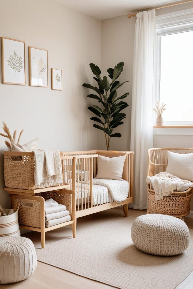 Pale Walnut Nursery Calm Palette