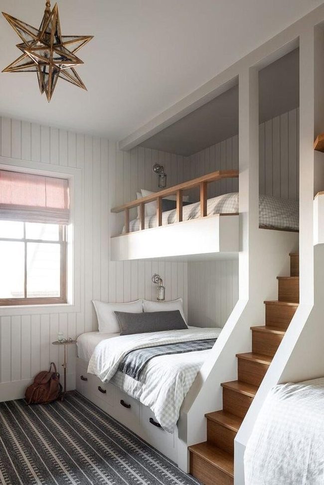 White Wood Bunk Sanctuary For Two