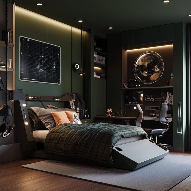 Dark Green Command Center