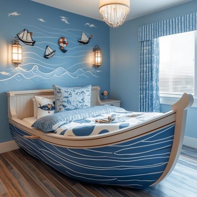 Radiant Blue Nautical Resting Area Escape