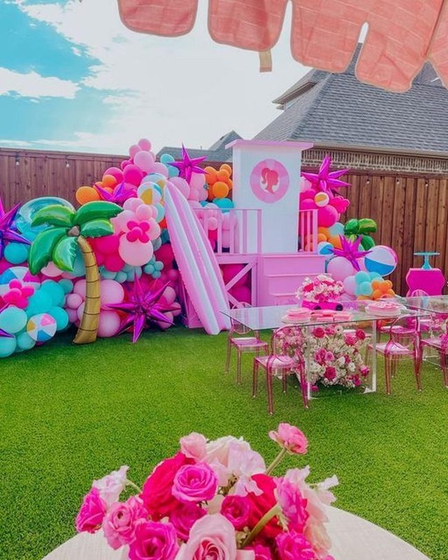 Pink Balloon Garden Party