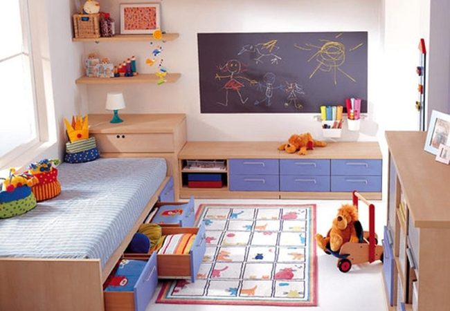 Sky-Blue Bedroom, Chalk Creativity