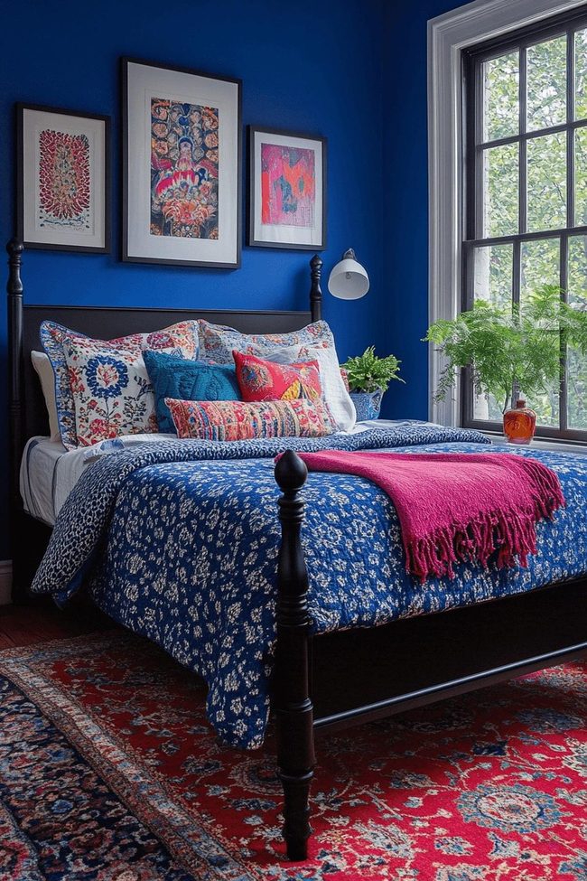 Cobalt Blue Boho Girl'S Room