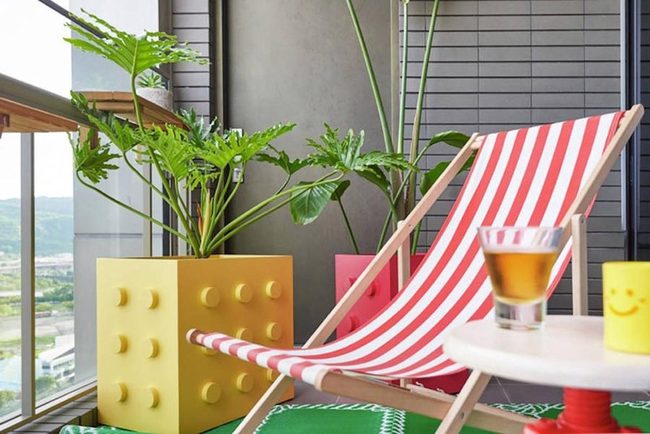 Oversized Colored Block Planters