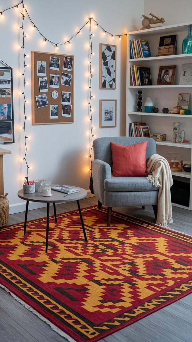 Desk Organization With Motivational Vision Board