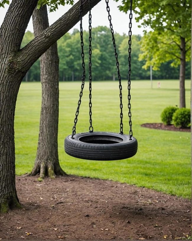 Old Tire Rope Playground
