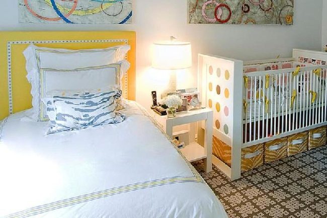 Yellow Headboard Parent-Baby Room
