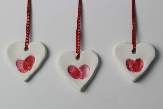Red Fingerprint Heart Keepsakes