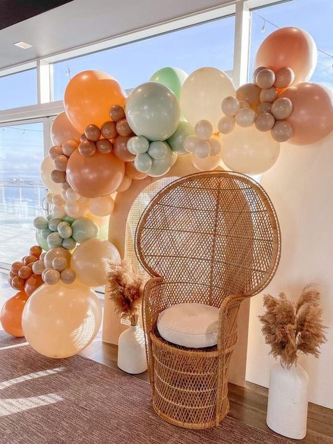 Sunlit Room With Balloon Clusters