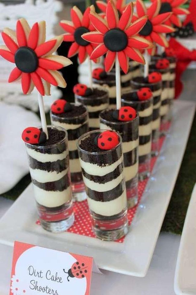 Red Flower Chocolate Shooters
