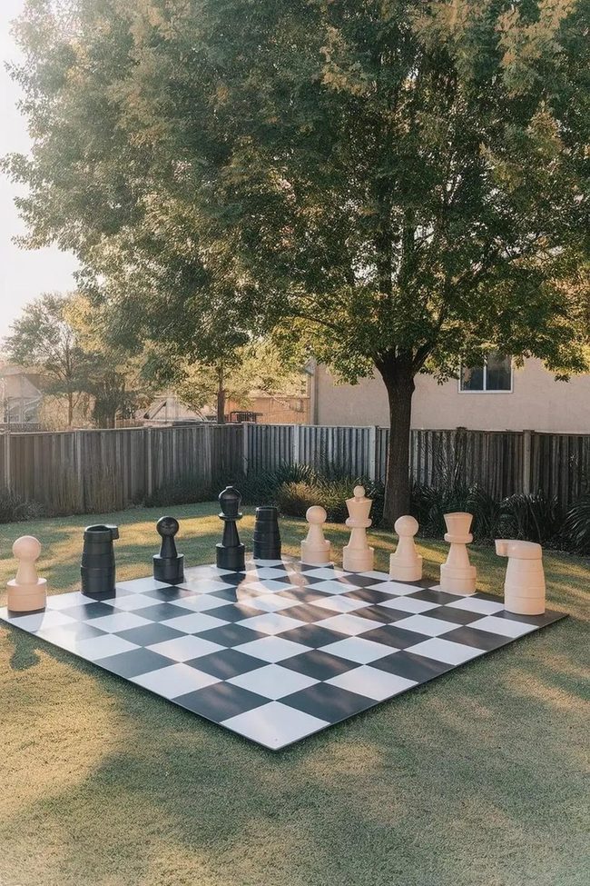 Giant Wooden Backyard Chess