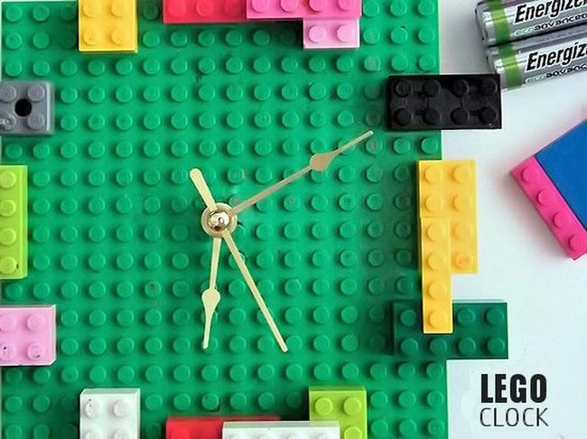 Colorful Brick Clock Art