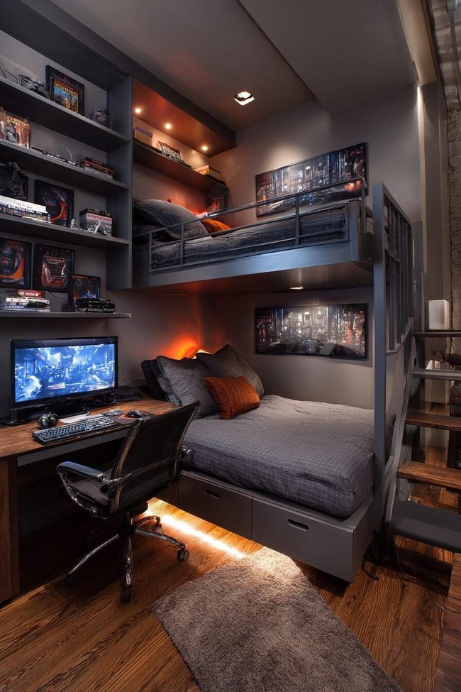 Gaming Console Bunk Bed Station