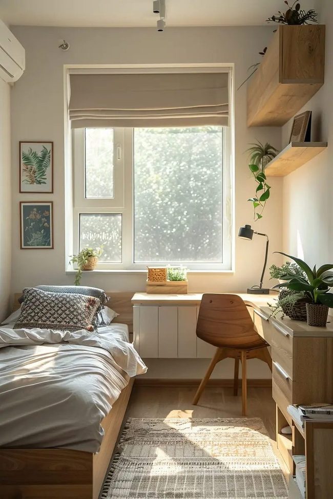 Natural Light Wood Bedroom