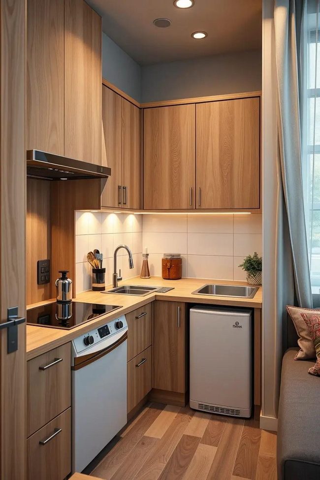 Hidden Appliances White Cabinetry Led