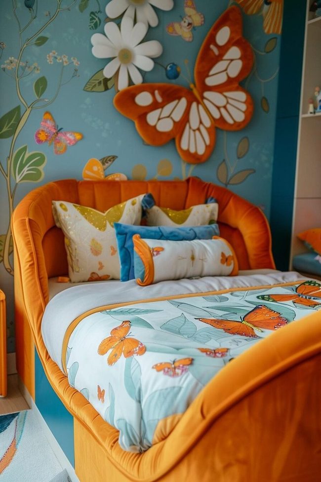 Colorful Butterflies Floating Overhead