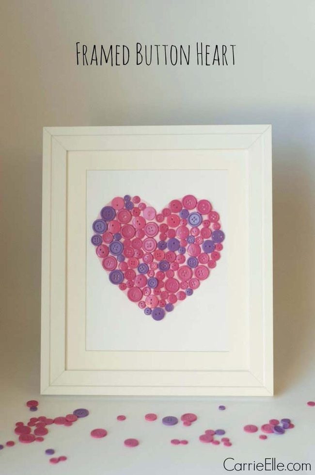 Button Heart Wall Art