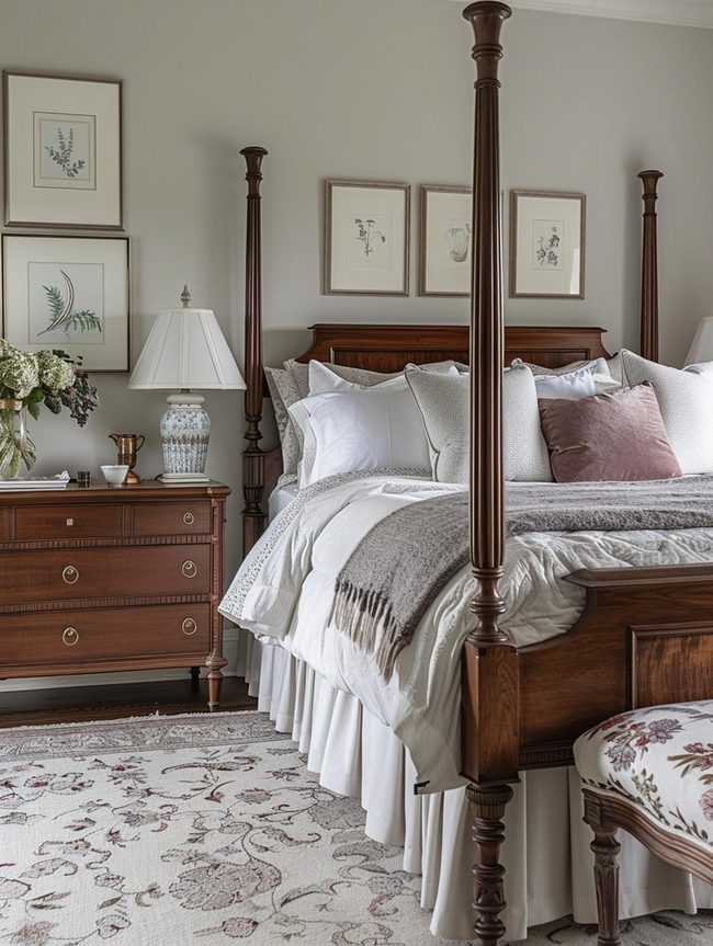 Neutral Walnut Four-Poster Sleep Oasis