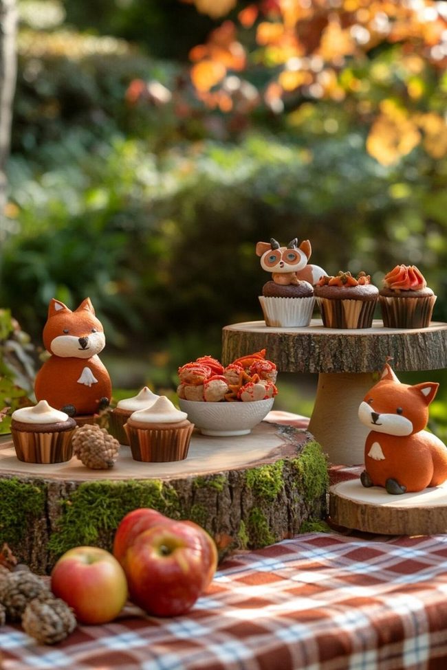 Hand-Painted Forest Animal Themed Baby Shower