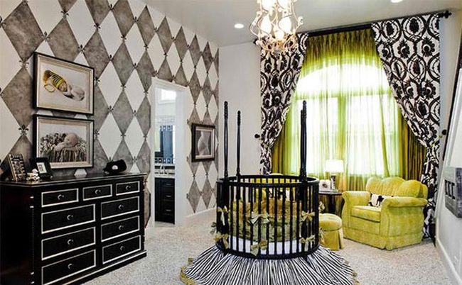 Chartreuse And Black Nursery Statement