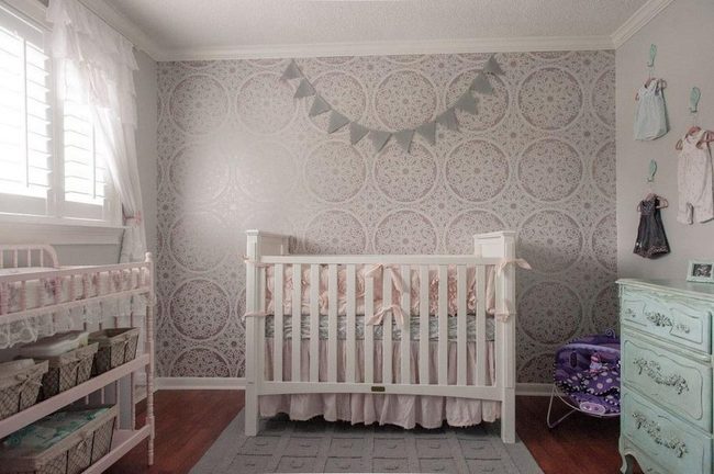 Soft Gray Circles, Pink Ribbons