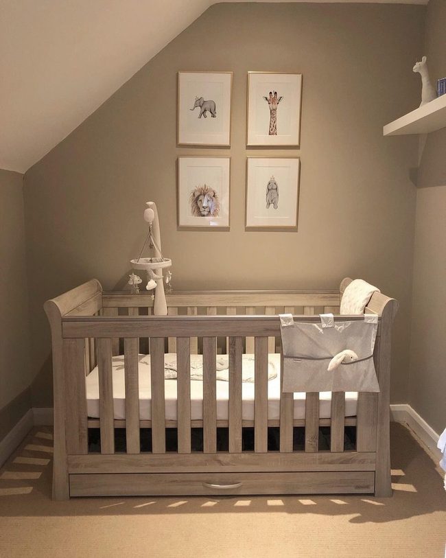 Gray Walls, Natural Wood Nursery