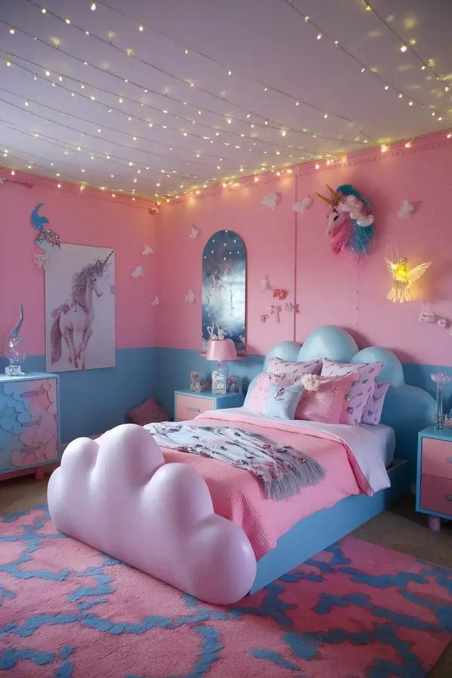 Pastel Clouds And Fairy Lights
