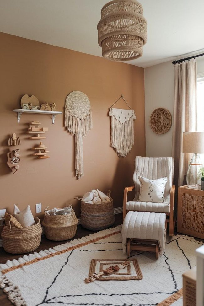 Cream Pampas Grass Nursing Nook