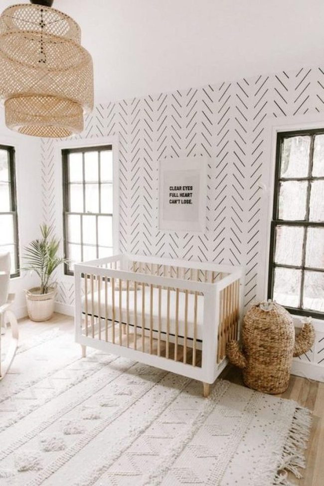 Black Geometry Nursery Space
